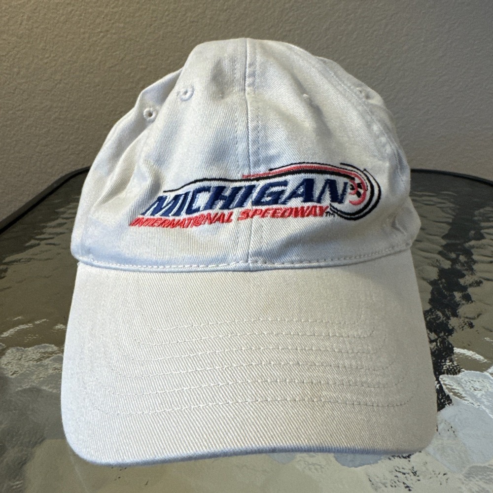 Vintage Michigan International Speedway Hat NASCAR NEW‎ Khaki Tan Beige